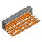 Jaypro 21' Soccer Enclosed Bleacher (5 Row - Double Foot Plank with Guard Rail & Aisle)
