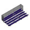 Jaypro 21' Soccer Enclosed Bleacher (5 Row - Double Foot Plank with Guard Rail & Aisle)