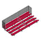Jaypro 21' Soccer Enclosed Bleacher (5 Row - Double Foot Plank with Guard Rail & Aisle)