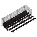 Jaypro Soccer Enclosed Bleacher (5 Row - Single Foot Plank with Chain Link Rail)