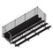 Jaypro Soccer Enclosed Bleacher (5 Row - Single Foot Plank with Chain Link Rail)