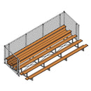Jaypro Soccer Enclosed Bleacher (5 Row - Single Foot Plank with Chain Link Rail)