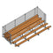 Jaypro Soccer Enclosed Bleacher (5 Row - Single Foot Plank with Chain Link Rail)
