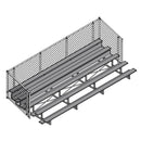 Jaypro Soccer Enclosed Bleacher (5 Row - Single Foot Plank with Chain Link Rail)