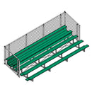 Jaypro Soccer Enclosed Bleacher (5 Row - Single Foot Plank with Chain Link Rail)