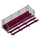 Jaypro Soccer Enclosed Bleacher (5 Row - Single Foot Plank with Chain Link Rail)