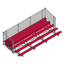 Jaypro Soccer Enclosed Bleacher (5 Row - Single Foot Plank with Chain Link Rail)