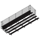 Jaypro Soccer Enclosed Bleacher (5 Row - Single Foot Plank with Chain Link Rail)