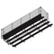 Jaypro Soccer Enclosed Bleacher (5 Row - Single Foot Plank with Chain Link Rail)