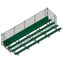 Jaypro Soccer Enclosed Bleacher (5 Row - Single Foot Plank with Chain Link Rail)