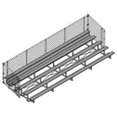 Jaypro Soccer Enclosed Bleacher (5 Row - Single Foot Plank with Chain Link Rail)