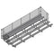 Jaypro Soccer Enclosed Bleacher (5 Row - Single Foot Plank with Chain Link Rail)