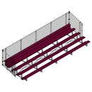Jaypro Soccer Enclosed Bleacher (5 Row - Single Foot Plank with Chain Link Rail)