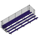 Jaypro Soccer Enclosed Bleacher (5 Row - Single Foot Plank with Chain Link Rail)