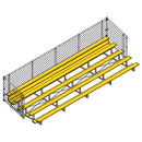 Jaypro Soccer Enclosed Bleacher (5 Row - Single Foot Plank with Chain Link Rail)