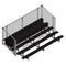 Jaypro Soccer Enclosed Bleacher (5 Row - Single Foot Plank with Chain Link Rail)