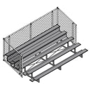 Jaypro Soccer Enclosed Bleacher (5 Row - Single Foot Plank with Chain Link Rail)