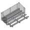 Jaypro Soccer Enclosed Bleacher (5 Row - Single Foot Plank with Chain Link Rail)