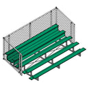 Jaypro Soccer Enclosed Bleacher (5 Row - Single Foot Plank with Chain Link Rail)