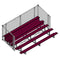 Jaypro Soccer Enclosed Bleacher (5 Row - Single Foot Plank with Chain Link Rail)