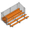 Jaypro Soccer Enclosed Bleacher (5 Row - Single Foot Plank with Chain Link Rail)