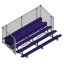 Jaypro Soccer Enclosed Bleacher (5 Row - Single Foot Plank with Chain Link Rail)