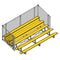 Jaypro Soccer Enclosed Bleacher (5 Row - Single Foot Plank with Chain Link Rail)