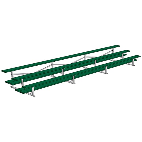 Gradas de aluminio Jaypro Soccer (3 filas - Doble plataforma para los pies)
