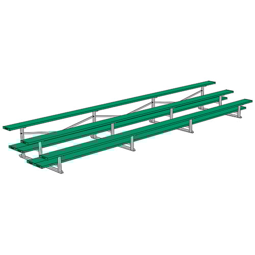 Jaypro Soccer All Aluminum Bleacher (3 Row - Double Foot Plank)