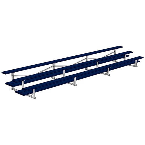 Gradas de aluminio Jaypro Soccer (3 filas - Doble plataforma para los pies)