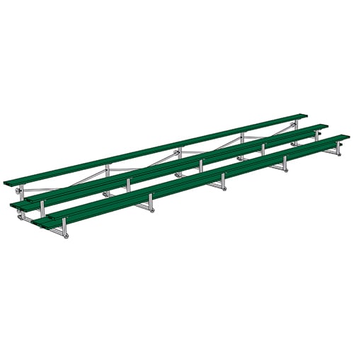 Jaypro Soccer Tip & Roll Bleacher (3 Row - Double Foot Plank)