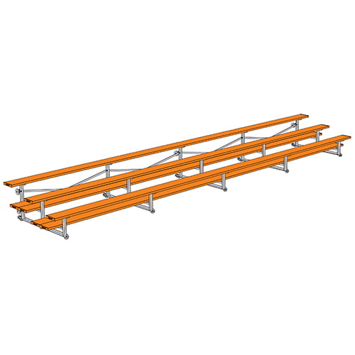 Jaypro Soccer Tip & Roll Bleacher (3 Row - Double Foot Plank)