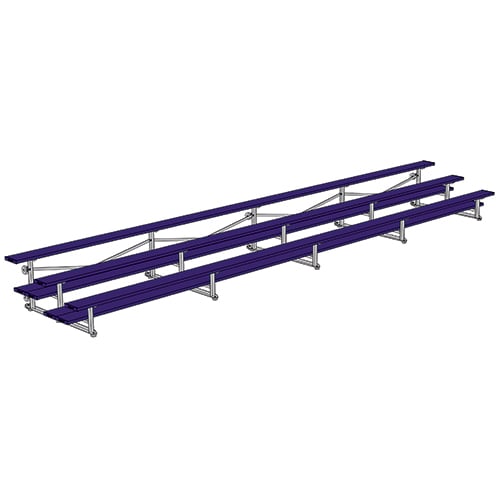 Jaypro Soccer Tip & Roll Bleacher (3 Row - Double Foot Plank)
