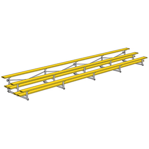 Jaypro Soccer Tip & Roll Bleacher (3 Row - Double Foot Plank)