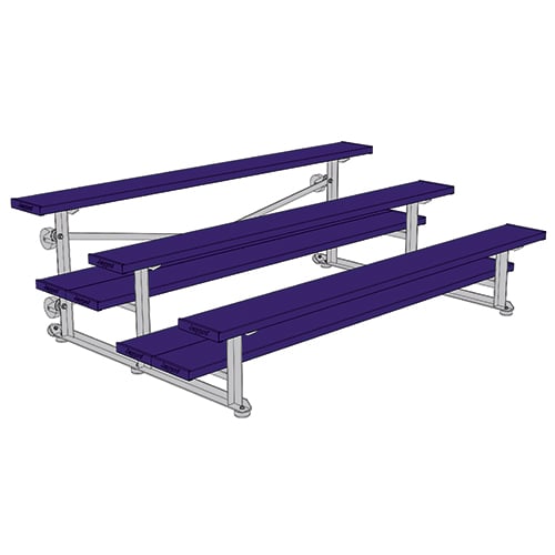 Jaypro Soccer Tip & Roll Bleacher (3 Row - Double Foot Plank)
