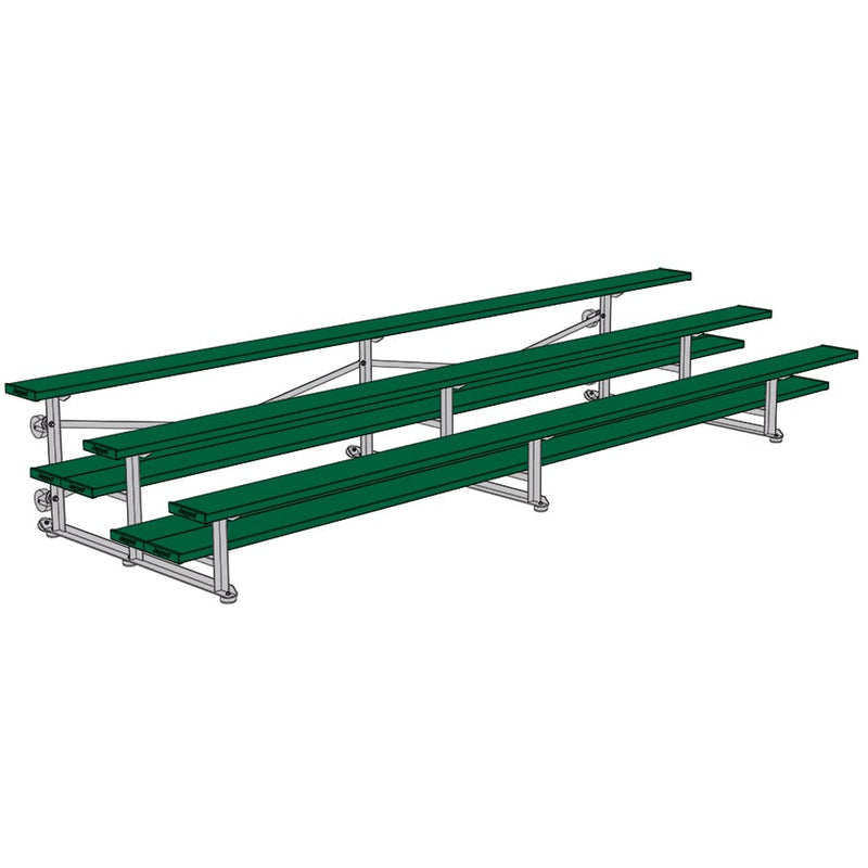 Jaypro Soccer Tip & Roll Bleacher (3 Row - Double Foot Plank)