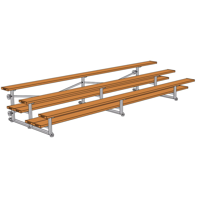 Jaypro Soccer Tip & Roll Bleacher (3 Row - Double Foot Plank)