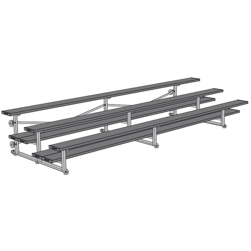 Jaypro Soccer Tip & Roll Bleacher (3 Row - Double Foot Plank)