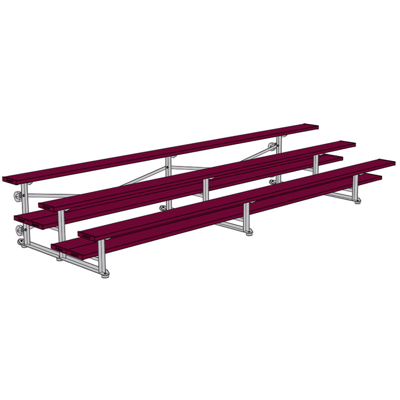 Jaypro Soccer Tip & Roll Bleacher (3 Row - Double Foot Plank)