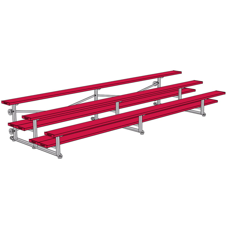 Jaypro Soccer Tip & Roll Bleacher (3 Row - Double Foot Plank)