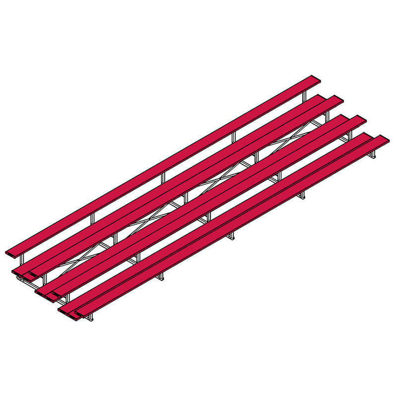 Jaypro Soccer All Aluminum Bleacher (4 Row - Double Foot Plank)