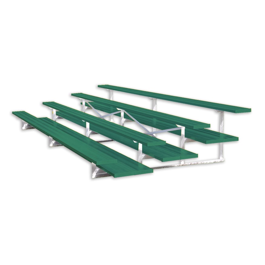Gradas de aluminio Jaypro Soccer (4 filas - Doble plataforma para los pies)