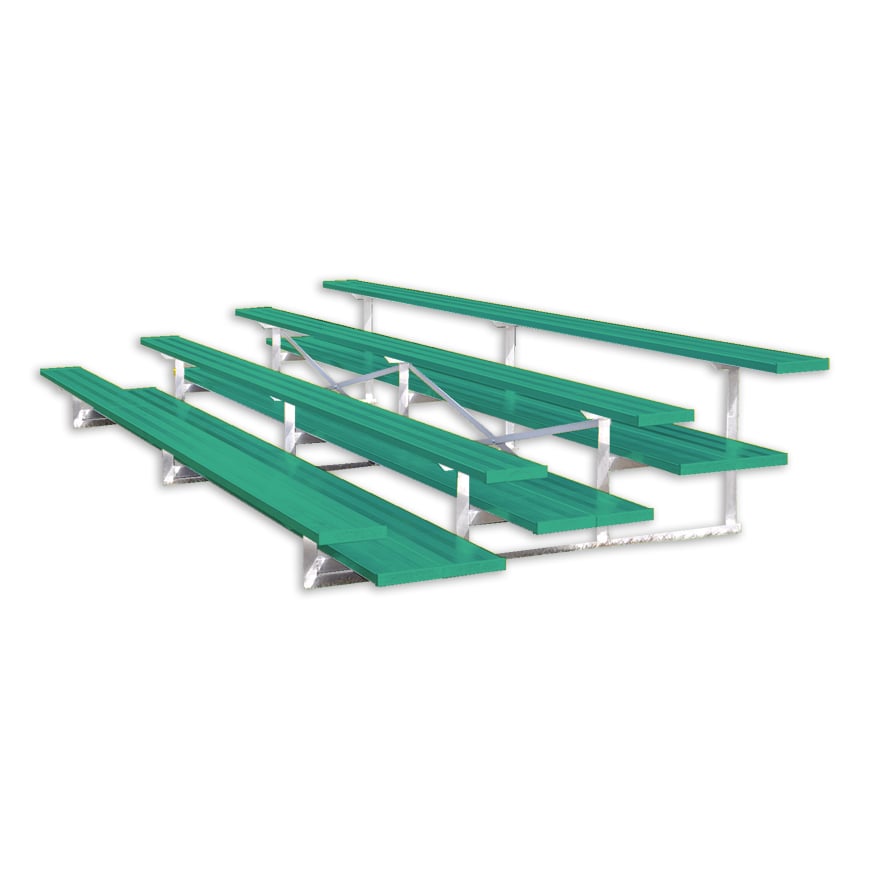 Gradas de aluminio Jaypro Soccer (4 filas - Doble plataforma para los pies)