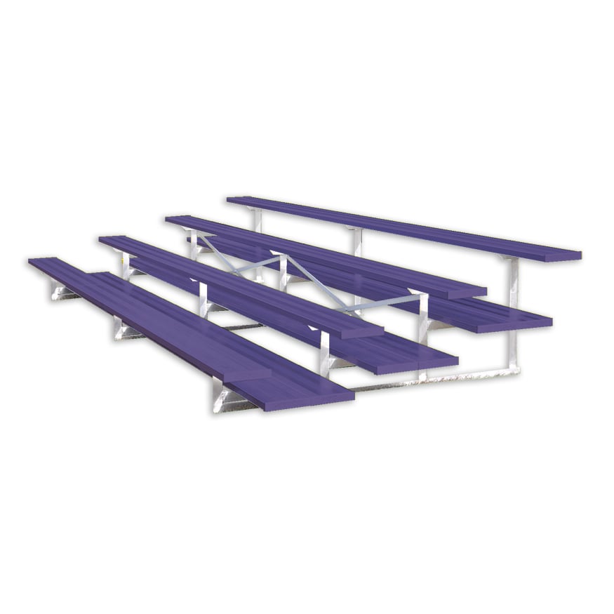 Gradas de aluminio Jaypro Soccer (4 filas - Doble plataforma para los pies)
