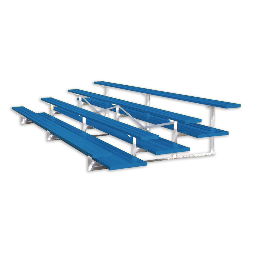 Gradas de aluminio Jaypro Soccer (4 filas - Doble plataforma para los pies)