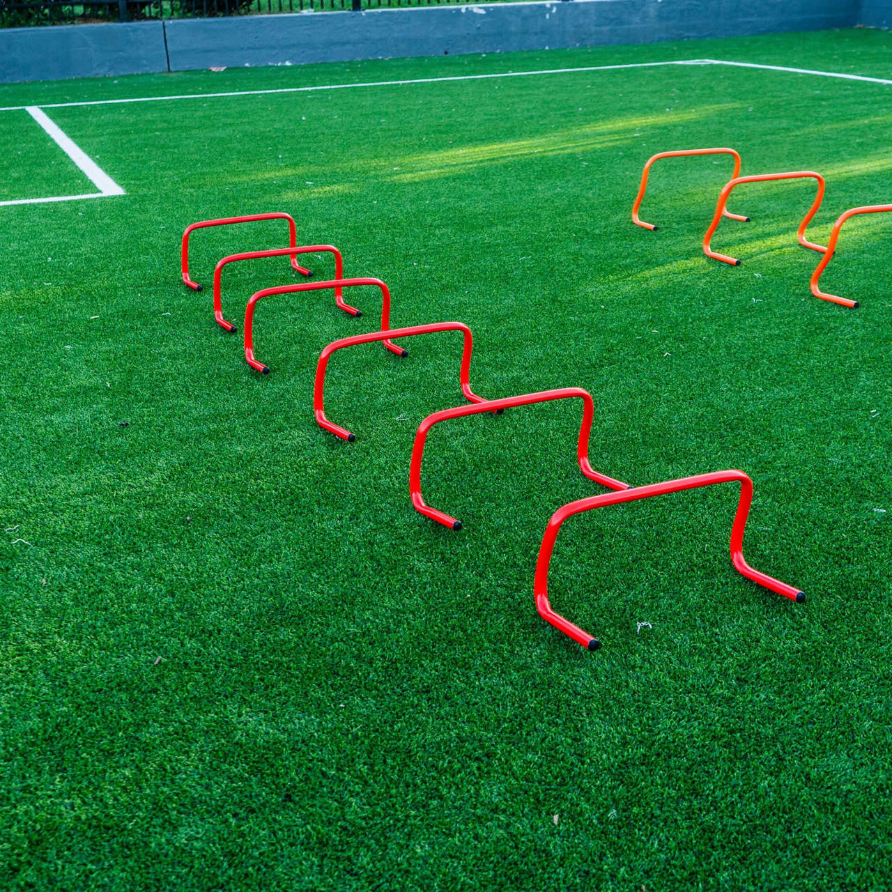 Obstáculos de velocidad y agilidad establecidos por Soccer Innovations