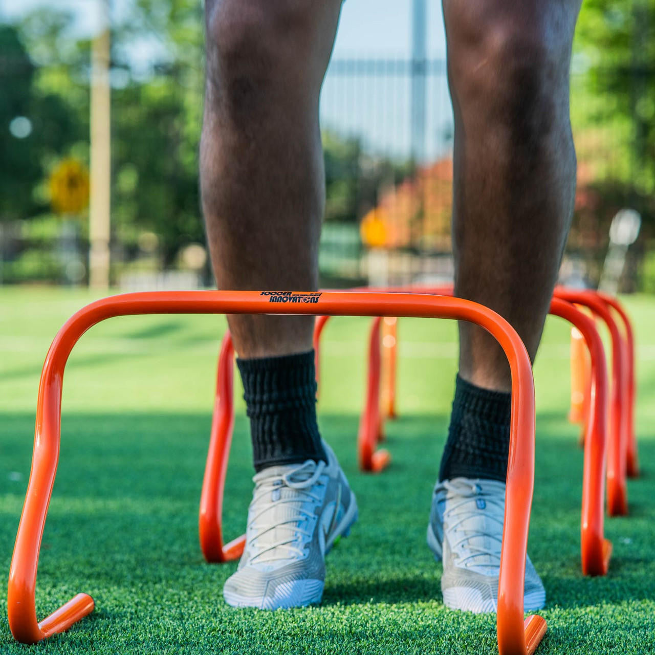 Obstáculos de velocidad y agilidad establecidos por Soccer Innovations