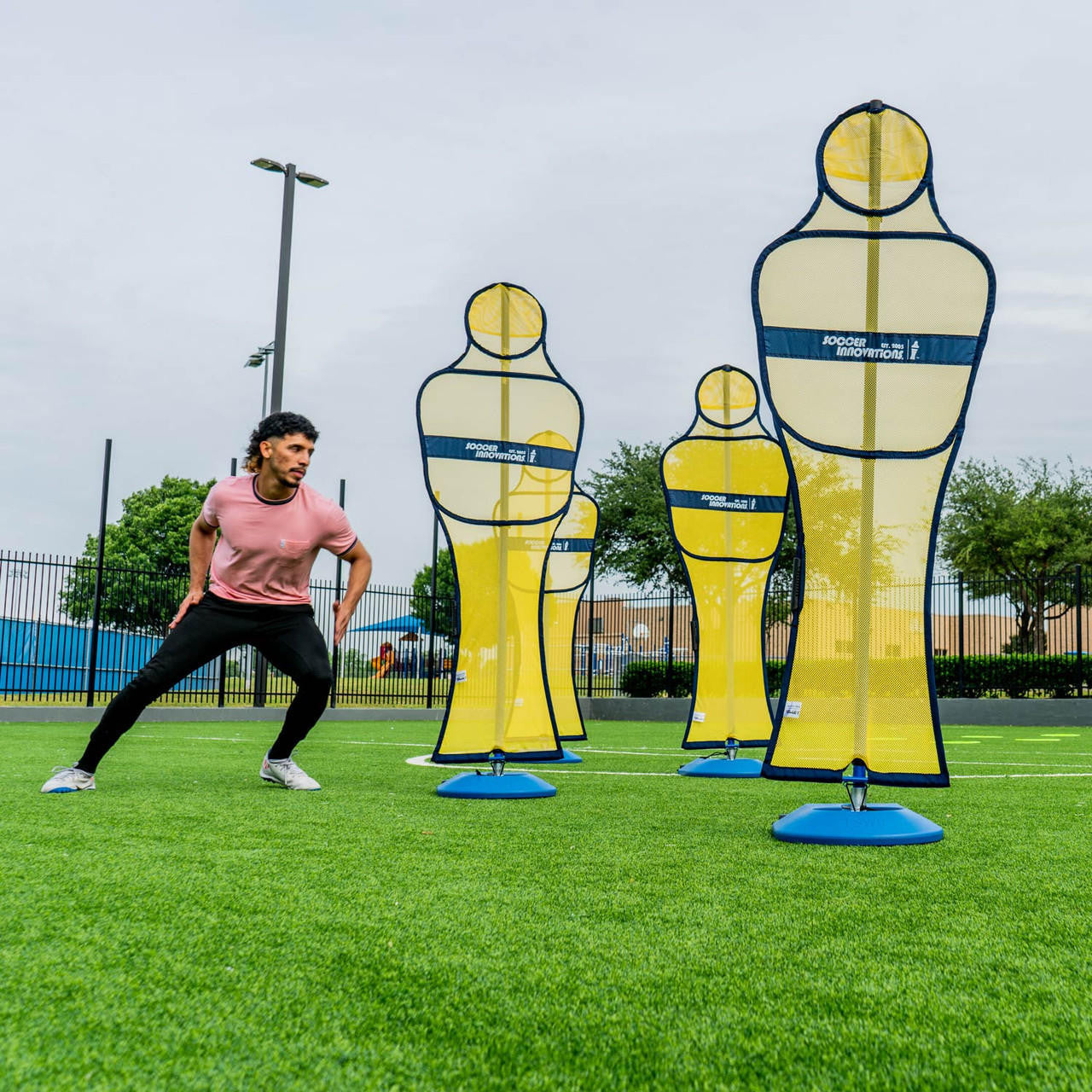 Maniquíes de césped artificial para pared de fútbol de Soccer Innovations (Juego de 4)