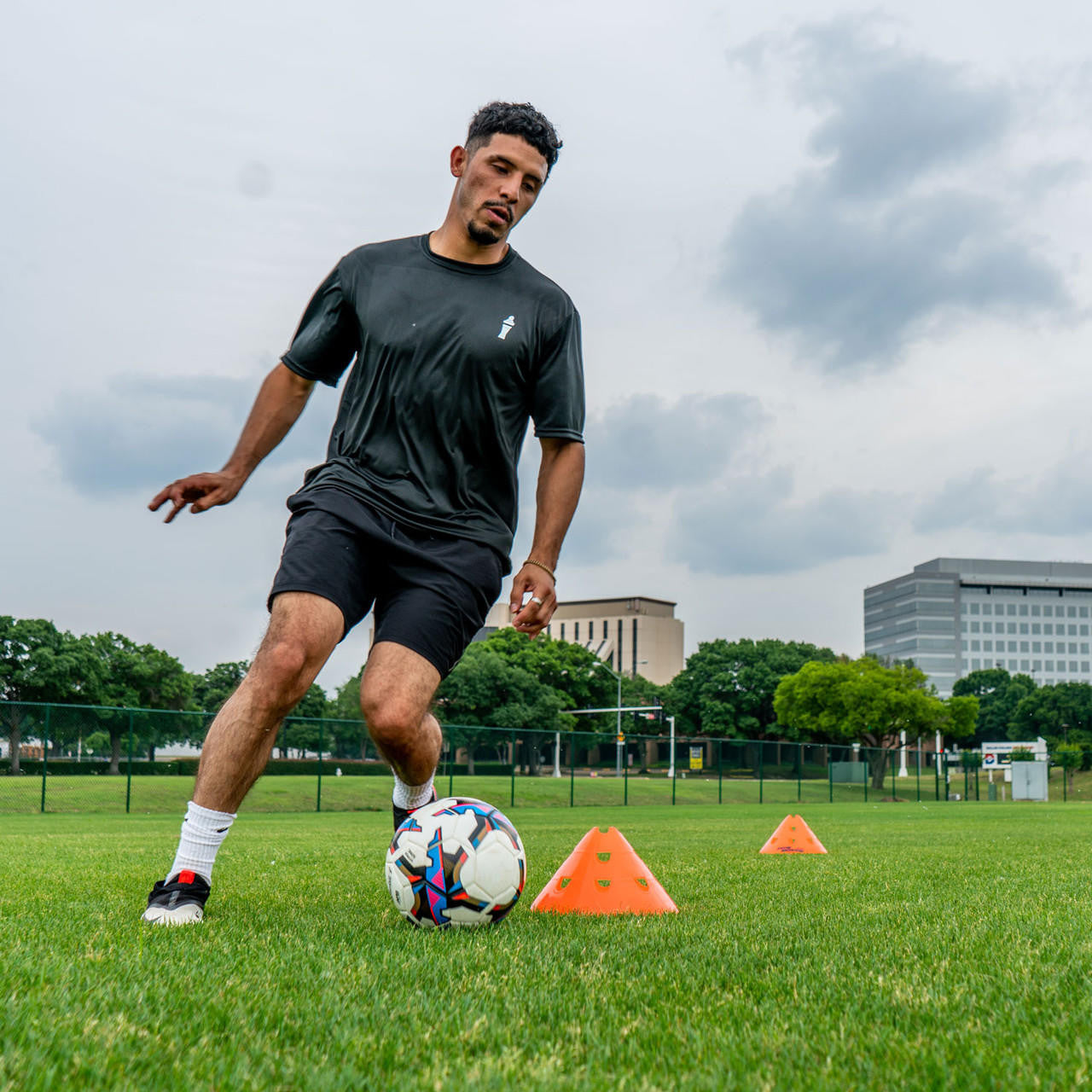 Juego de conos de vallas de tres posiciones de 12 pulgadas de Soccer Innovations