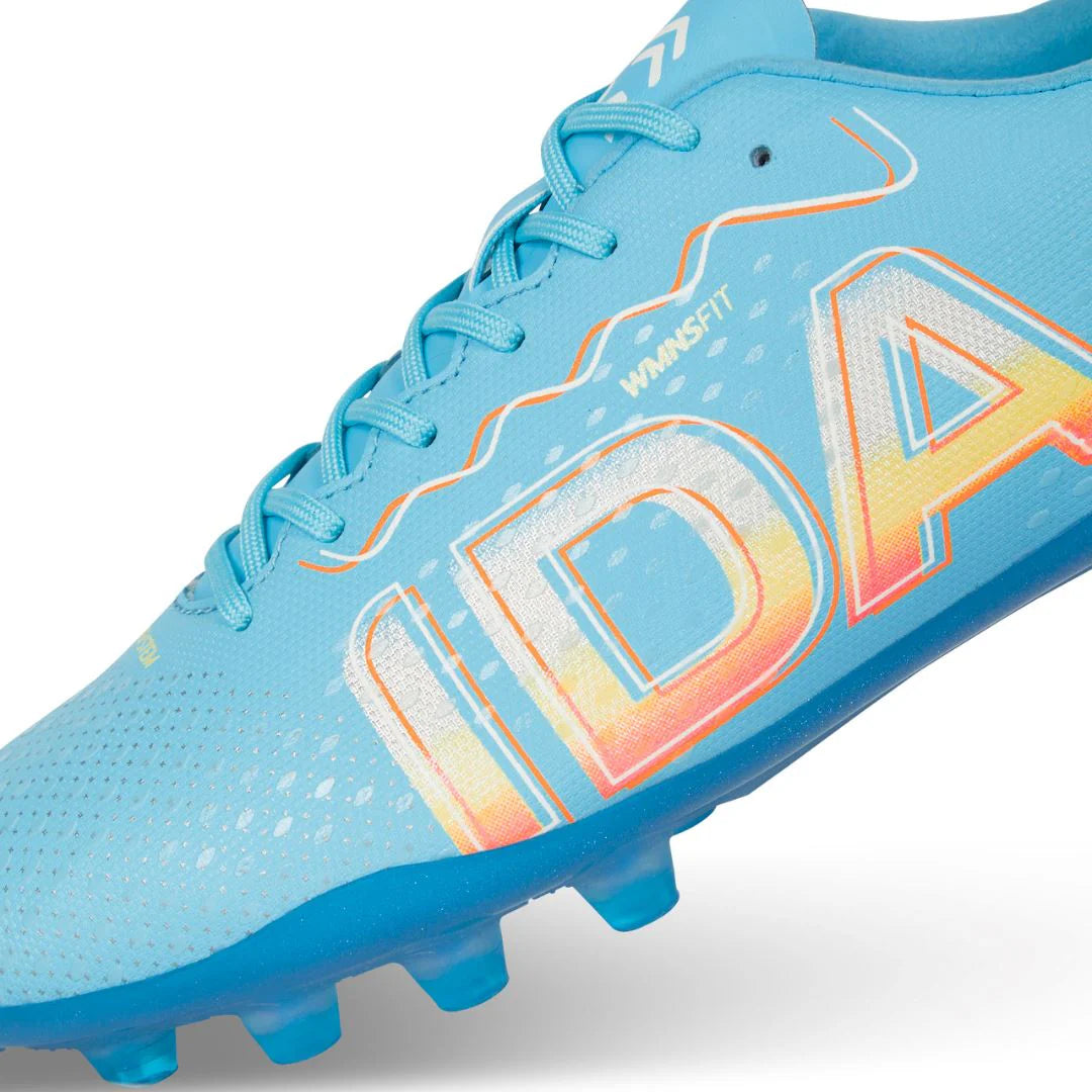 Botas de fútbol IDA Rise Club para mujer FG/AG (azul amanecer)